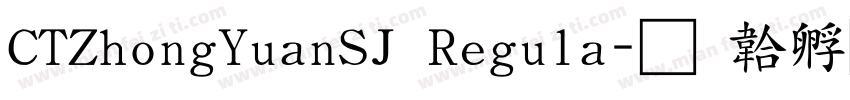 CTZhongYuanSJ Regula字体转换